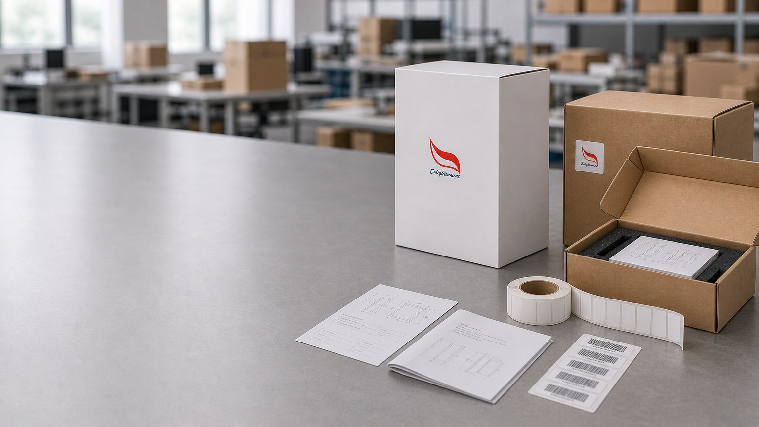 Branded packaging, labels, manuals, and cartons for OEM ODM supply planning